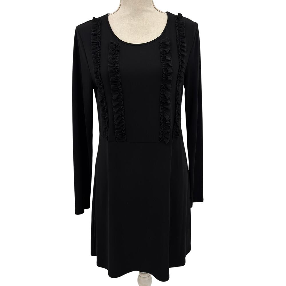 BCBGeneration Ruffle Trim Dress S Dark Academia Goth Minimalist Gothic 90s Y2K